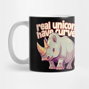 real unicorns have curves Mug